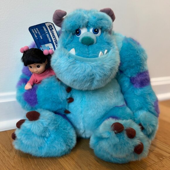 Vintage Y2K NWT Disney Store Monsters Inc. Plush Stuffed Animal Sulley and Boo - Picture 7 of 7